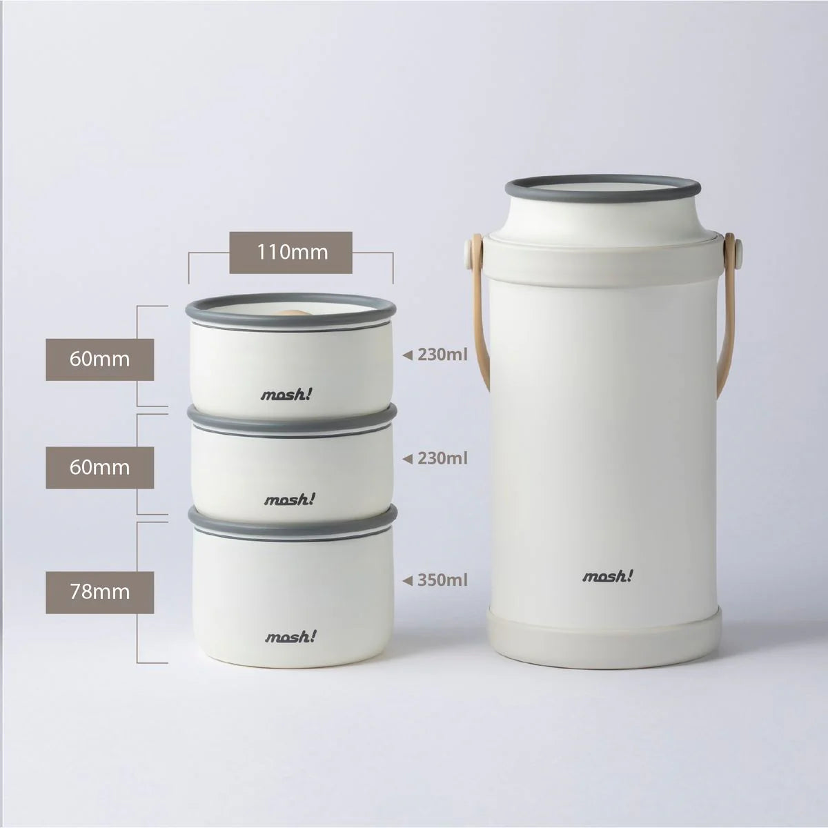 mosh! 保溫飯壺套裝 1.8L｜DMLJ1.8